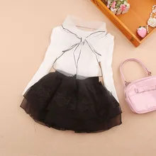 Школьные рубашки для девочек г. Осенняя детская одежда для детей милые детские рубашки с бантом для девочек блузка для девочек blusas От 1 до 16 лет