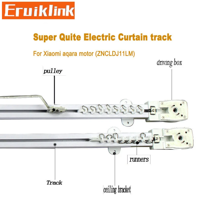 Eruiklink Высокое качество Электрический занавес трек для Xiaomi aqara мотор, Супер Довольно занавес трек для штор мотор для умного дома