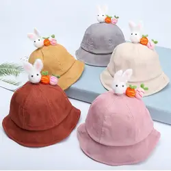 2019 новорожденных фотографии Хан издание бассейна Qiu Dong Джокер милые хорошенькая детская шапка репа кролик вельвет детей рыбак