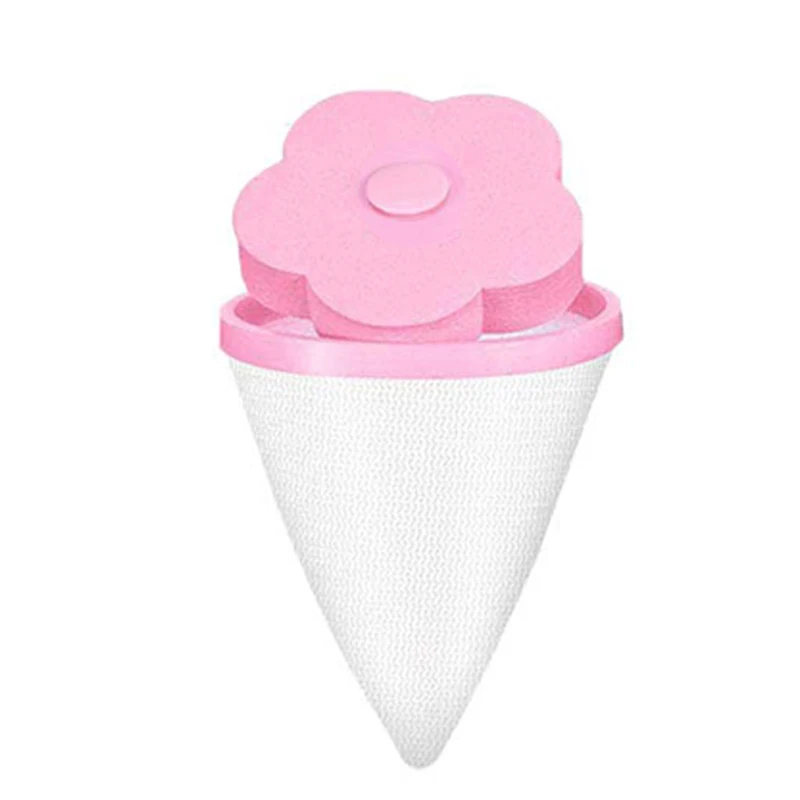3Pcs/set Washing Machine Filter Bag Hair Remover Floating Universal Net Bag Hair Removal Decontamination Filter Laundry Bag - Цвет: Розовый