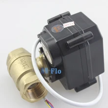 HSH-Flo 1/" DN15 AC/DC3-6/9-24 V латунь двухсторонний моторизованный шаровой клапан, CR-04 авто возврат Электрический шаровой кран