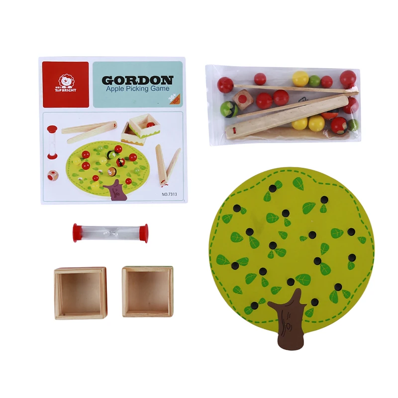 

Development Manual Brain Ball Toys Colorful Small Fruit Tree Clip Clip Music children's Puzzle Pile Building Teaching Aid
