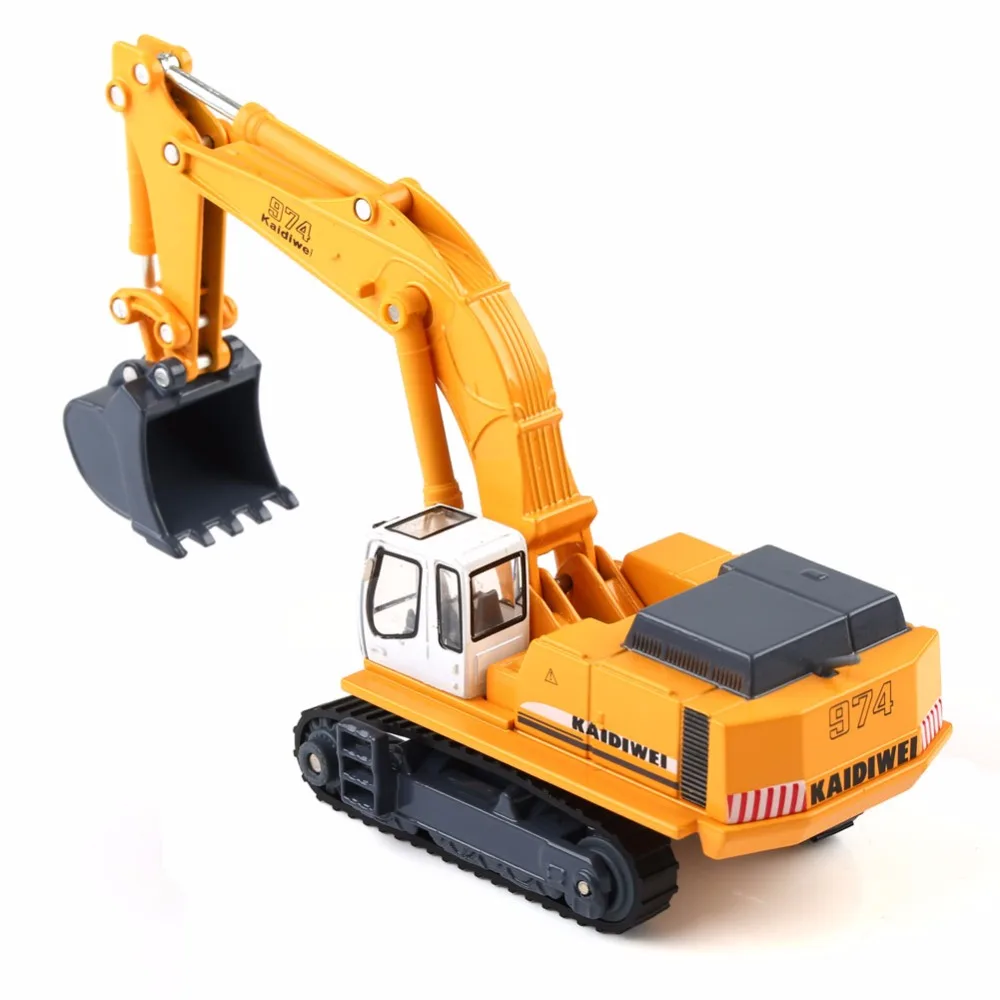 1:87 KAIDIWEI Diecast Excavator Construction Equipment Model Kids Toys Gift 1/87 HO Scale