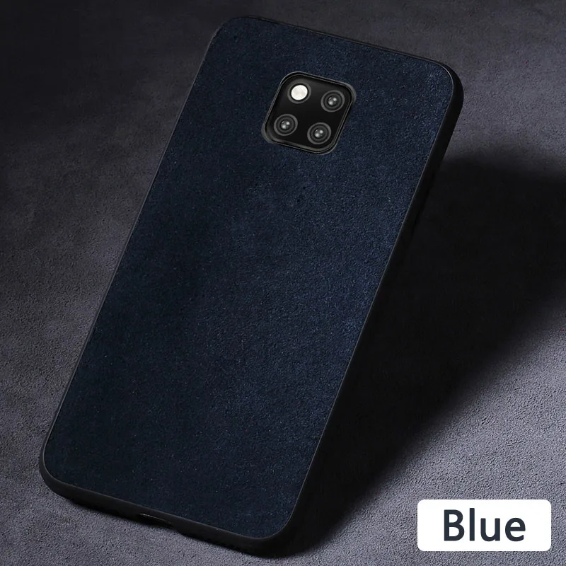 Blue Роскошный чехол для телефона для Huawei Mate 9 10 20 lite P10 P20 lite Pro Чехол замша кожа чехол для Honor 8 8X9 10 задняя крышка - Цвет: Blue