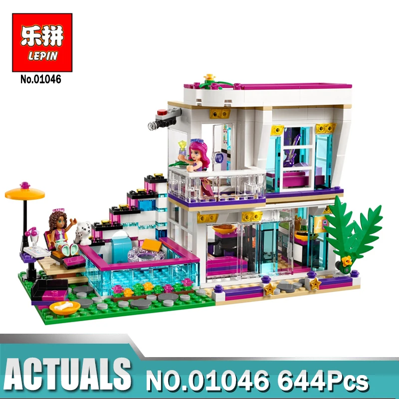 

Lepin Livi's 01046 POP Star House/ 01047 Adventure Camp Tree House Compatible Legoinglys 41122 41135 Friend Girls Brick Toys
