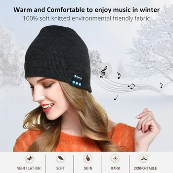 

Wireless Bluetooth Headphones Sport Music Hat Smart Headsets Beanie Cap Warm Outdoor Winter Cap with Mic for Xiaomi Earphone