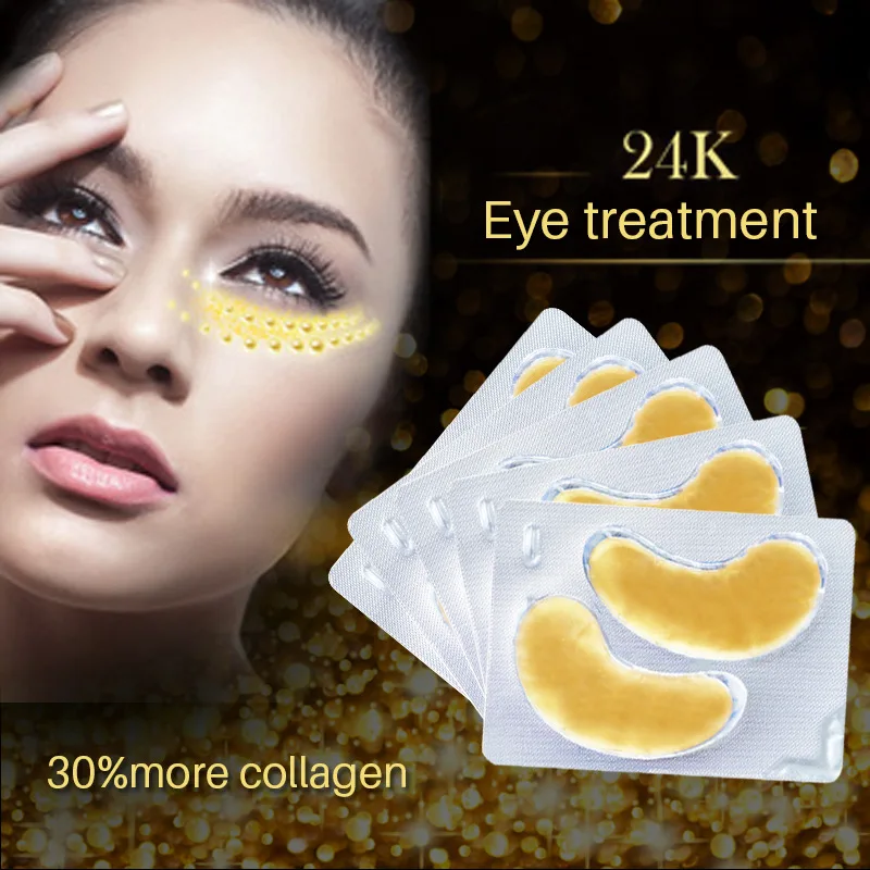 5 Pairs  Collagen Gold Eye Mask Eye Patch Face Mask Eye Patches for the Eyes Crystal Masks Anti Dark Circle Eyelid Patch