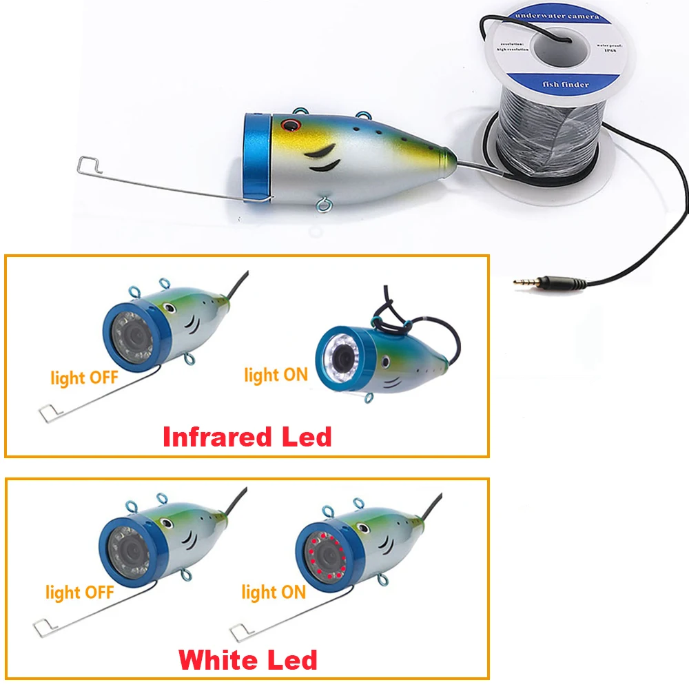 Stardot подводная рыболовная видеокамера 4," дюймов 1000tvl IR/Белая светодиодная камера для ловли со льдом, рыболокатор, озеро под водой, рыбная камера
