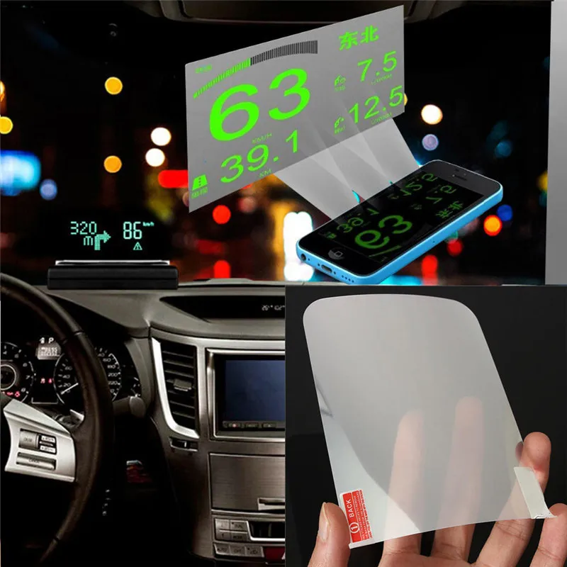 

4.72Inch Head Up PET Protective Film Display Reflective Projector 120*90MM Transparent High Sticker For HUD Anti-Scratch#274984