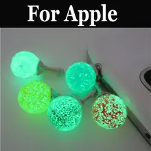 Люминисцентный Ночной свет 3,6 мм наушники порт пылезащитный Разъем гарнитура наушники для Apple iPhone 7/7 Plus SE 8 8 Plus X Xs Max XR