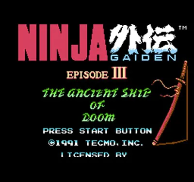 NINJA GAIDEN 3 свободного региона 8 бит карточная игра для 72 булавки игровая