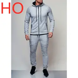 HO Man Модный логотип под заказ свитшоты мужские спортивные толстовки наборы унисекс весенние костюмы Верхняя одежда на молнии флисовые