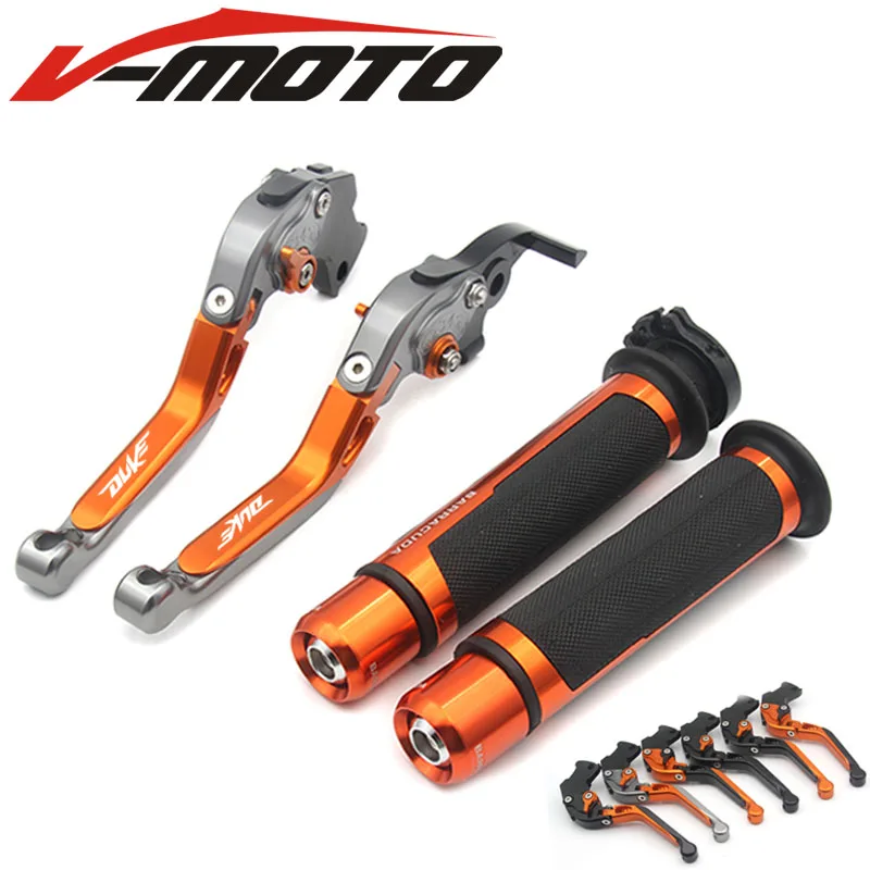 

New Combo CNC handle sets+Foldable Adjustable Brake Clutch Lever For KTM DUKE 125 200 All Year 390 2013 2014 2015
