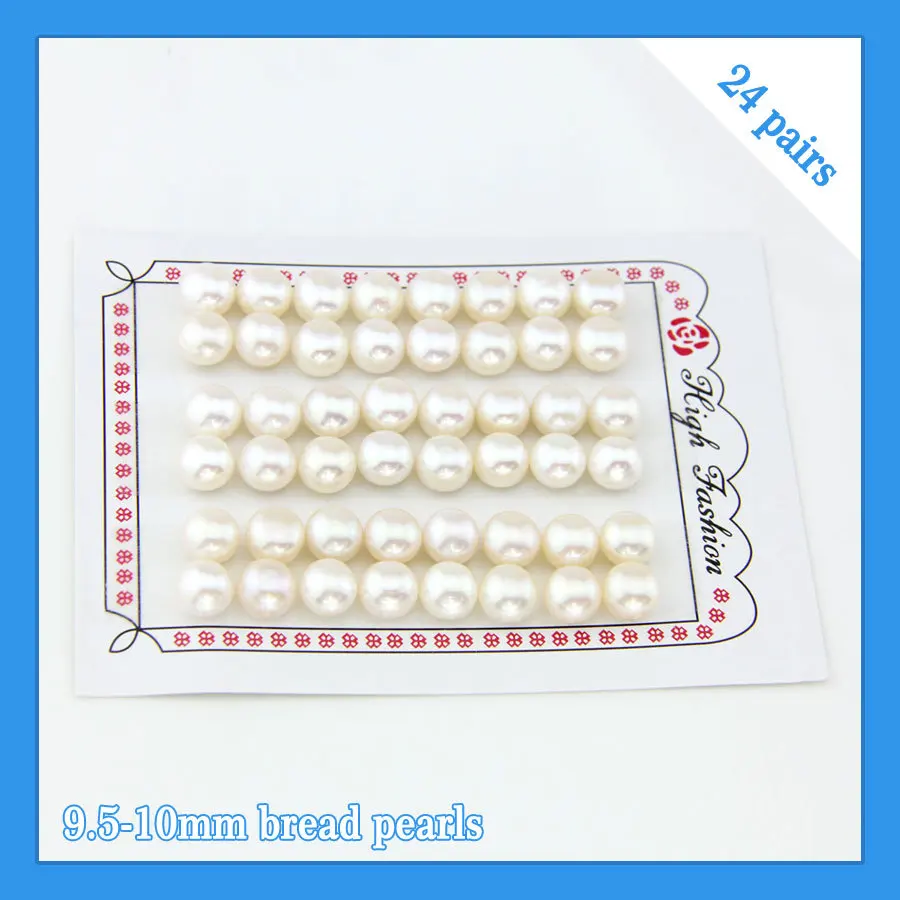 

CLUCI FREE SHIPPING, 9.5-10mm AAA white bread shape freshwater pearl beads