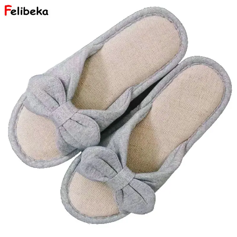 

Cartoon New Women's Slippers Cute Bow Silver Home Indoor Slippers Soft Non-slip Floor Shoes Bedroom Slippers
