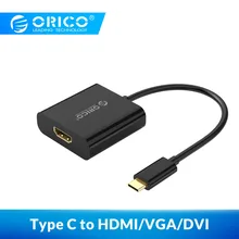ORICO Тип C к HDMI/VGA/DVI USB концентратор ABS мужчин и женщин конвертер для ноутбука мобильного телефона