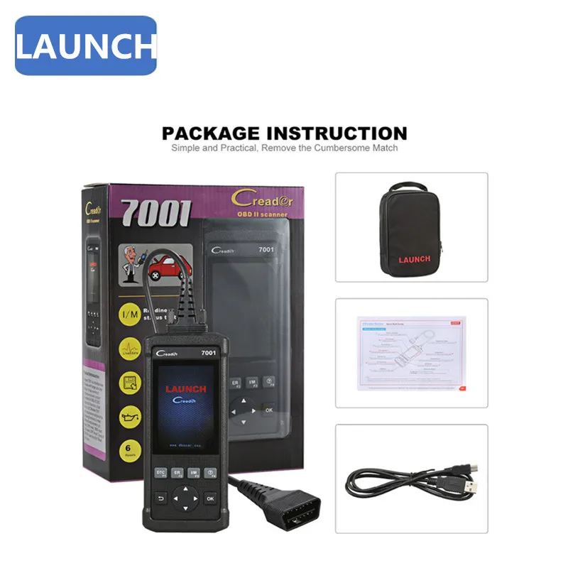 

Origional Launch CReader 7001 Full OBD2 Scanner/Scan Tool with Oil Resets Service