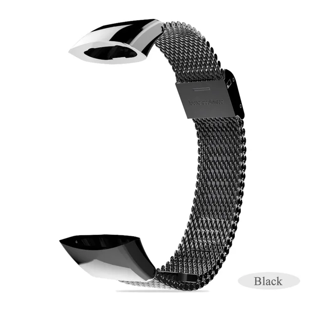 Черный Металлический ремешок Mijobs для huawei Honor Band 3, ремешок для часов, браслет из нержавеющей стали для huawei Honor Band 3, умные аксессуары - Цвет: Черный