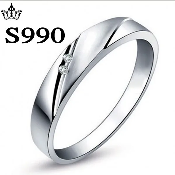 High quality Authentic 100 990 Sterling Silver Rings With Crystal