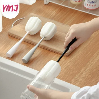 

1PC Wineglass Bottle Coffe Tea Glass Cup Brush Multipurpose Long Handle Cleaning Brushes Kitchen Cleaning Tool Sponge Brush