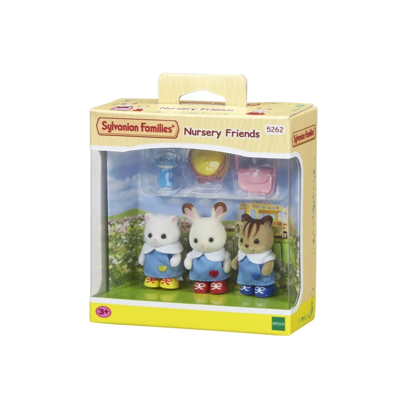 Sylvanian Families пушистый кукольный домик с животными, комплект из 3 предметов для маленьких друзей, с сумками, подарок для девочек, новинка 5262