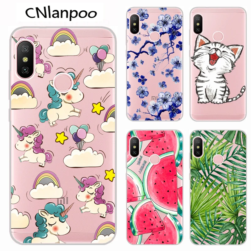 Cases For Xiaomi Redmi 6 Pro 5.84'' Transparent Printing Drawing Soft Silicone Phone Protective Case Cover |
