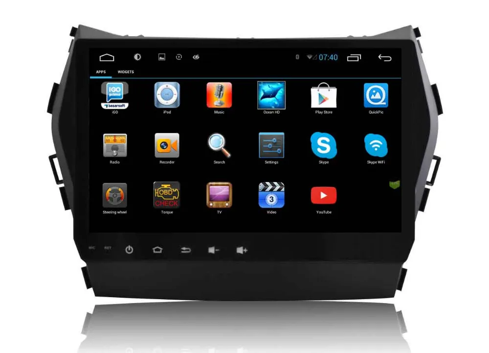 Sale Octa Core 9" 1024X600 Android 8.1 Car Radio DVD GPS Navigation Central Multimedia for Hyundai IX45 Santa Fe 2013 2014 3G WIFI 1