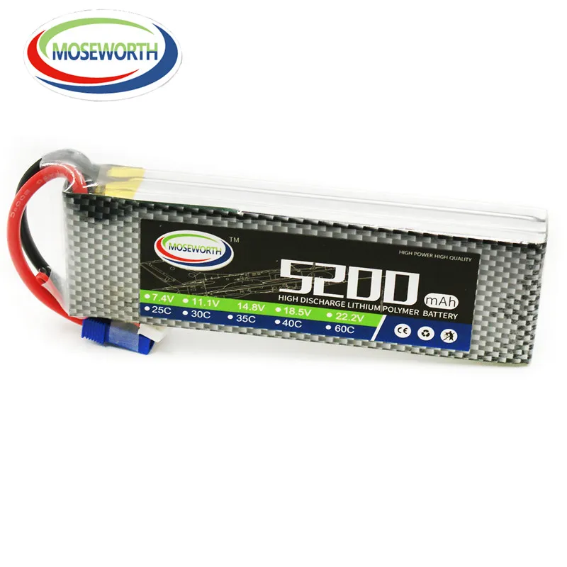 

New Design 3S RC LiPo Battery 11.1V 5200mAh 40C 3S For RC Airplane Helicopter Car Boat RC Battery LiPo 3S Rechargeable Batteries