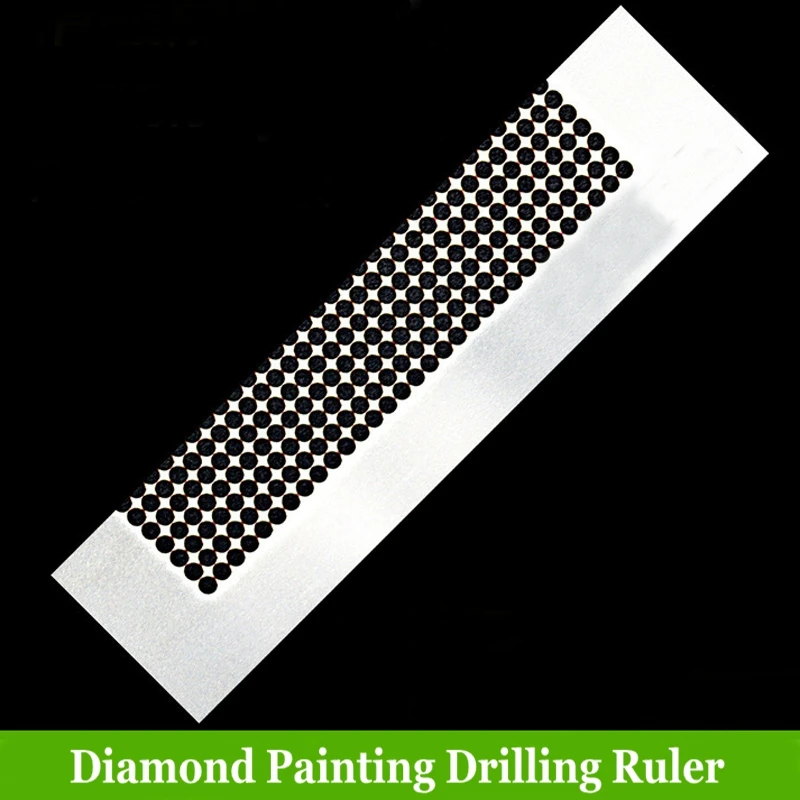 

Diamond Painting Cross Stitch Dot Drilling Ruler Stainless Steel Mesh Drawing Ruler 5D High-Precision Tool with Holes