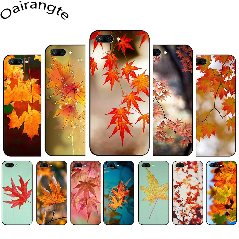 

Falling Leaves Maple Leaf Soft Phone Cover Case for Huawei Honor 6A 7A 2GB 3GB Pro 7X 8X 8 Lite 9 10 Lite 8C