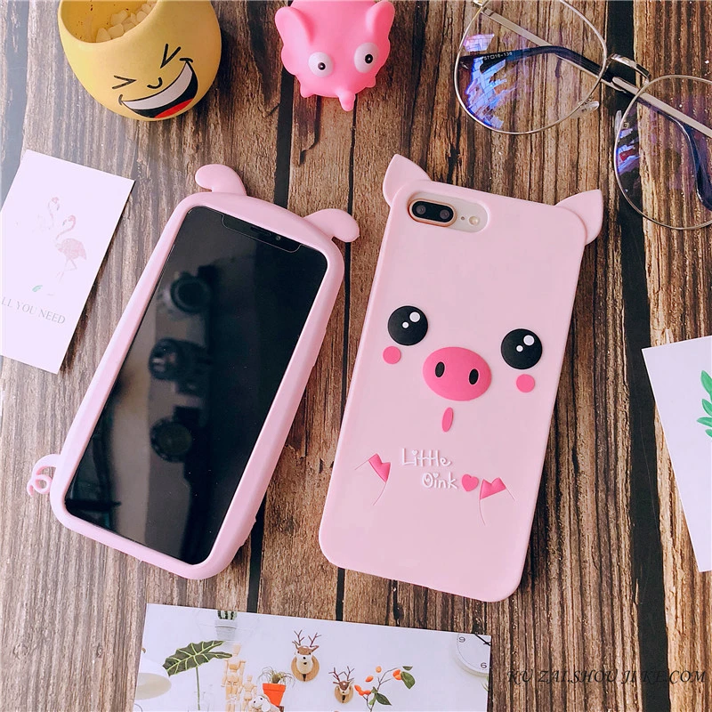 Для iphone 8 6 6S 7 Plus чехол 3D милый мультяшный Мягкий силиконовый для телефона 6X5 5S Fundas