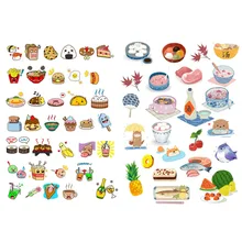 1 шт. Kawaii еда Emoticon корейский Precut украшения наклейки Настольный органайзер школьные принадлежности офисные аксессуары
