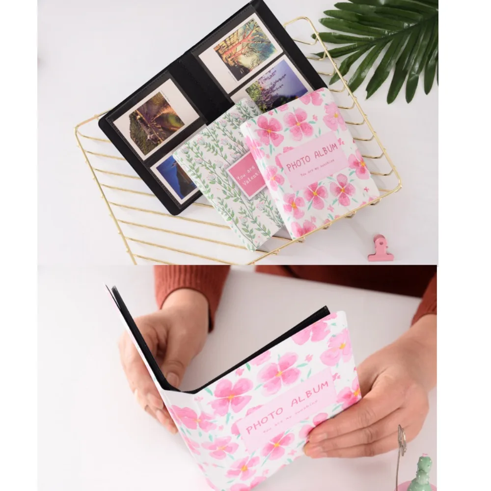 3 inch 64 Photo Storage Pockets Colorful Flower Green leaf Photo Album Book Picture Case Storage For Instax Mini 8 9 70 90 Film 3 inch 64 Photo Storage Pockets Colorful Flower Green leaf Photo Album Book Picture Case Storage For Instax Mini 8 9 70 90 Film