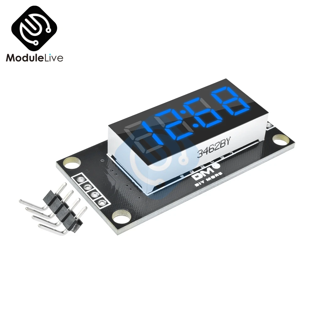 

4-Digital 4Digits Display Module for Arduino with clock 0.36 inch 0.36'' 7 Segments Display Tube Blue LED Board TM1637 Module