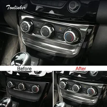 Tonlinker Обложка Наклейка для Nissan SYLPHY-18 автомобильный Стайлинг 1 шт. нержавеющая сталь Кондиционер Регулировка чехол наклейка s