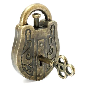 

Vintage Metal Cast God Lock Key Puzzle Toy IQ EQ Mind Brain Teaser Kid Gift AN88