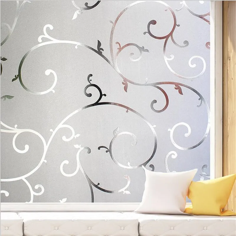 45*100cm/lot Decorative Films Protect Privacy Static Window Film Self