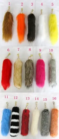 mixed colors fox tail