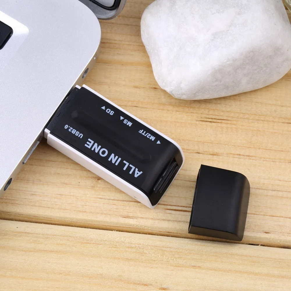 

Black New USB 2.0 Memory Multi Flash Card Reader Adapter For SD TF M2 MS