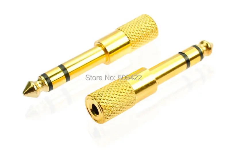 200 шт./лот оптовые поставки адаптер для наушников стерео разъем 1/4 &quot6 5 мм штекер в