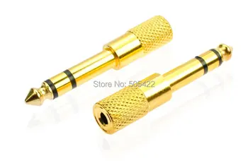 

200pcs/lot wholesale Headphone Adapter Stereo Plug 1/4" 6.5mm Male to Mini Jack 1/8" 3.5mm Female Adapter RCA connector