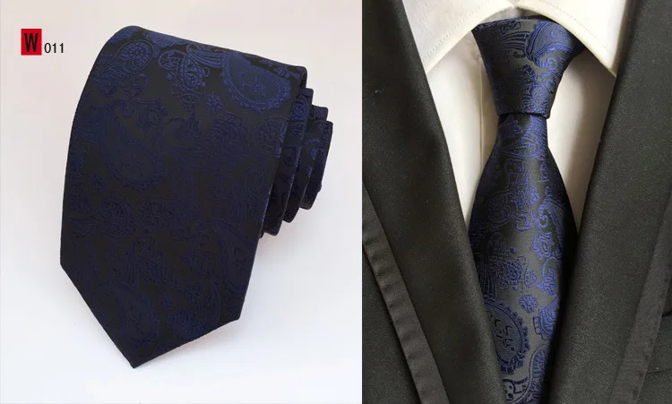 RBOCOTT модный желтый и коричневый и золотой галстук с узором пейсли 8 см классический синий шелковый галстук для мужчин бизнес красный свадебный галстук 18 цветов