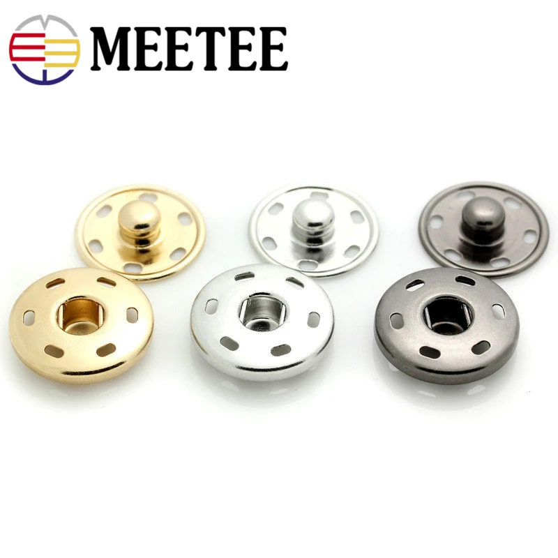 

50Pcs Gold Metal Snap Button Scrapbooking Buttons Shirt Coat Buckle Press Studs Fasteners DIY Sewing Accessories C7-2