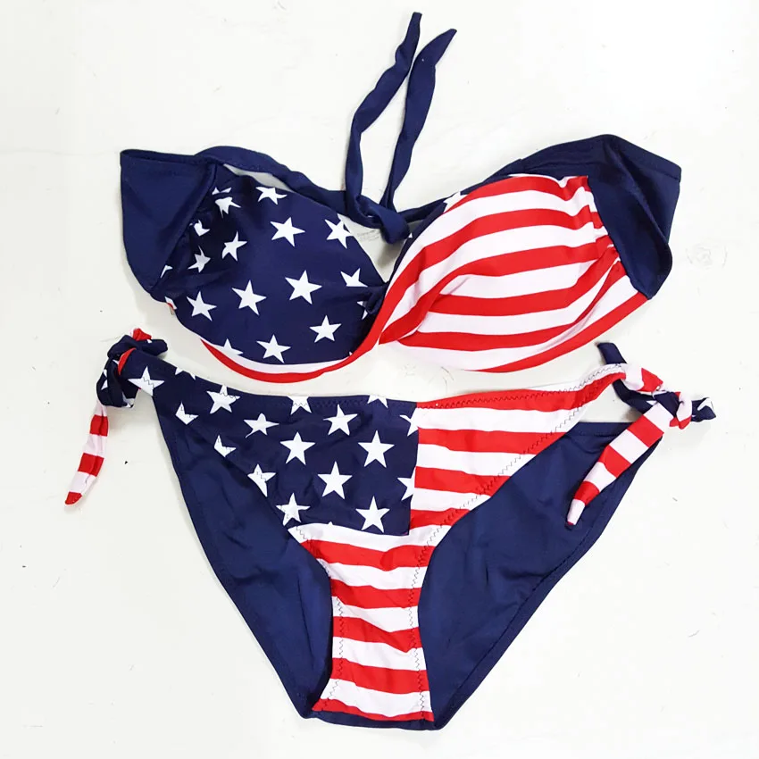 Buy 2017 Hot Sexy Summer Striped Push Up USA Flag