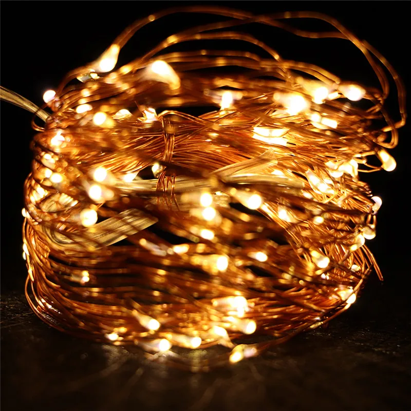 

10M 100 LED String Light Waterproof LED Copper Wire String Holiday Outdoor Fairy Lights For Christmas Party Wedding Decoration
