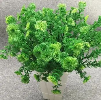 

10pcs Artificial Coral grass Fern Branch Greenery For Wall Background Wedding Party Home Office Bar Decorative