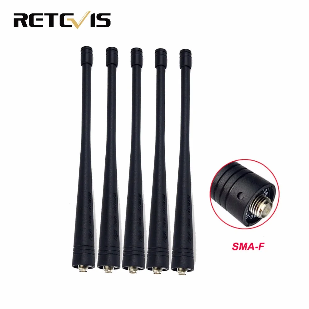 5 шт. RETEVIS RT6 антенна SMA-F 10 Вт 2.15dBi UHF+ VHF 136-174+ 400-520 МГц для KENWOOD Retevis RT6 BAOFENG UV-5R J9114D