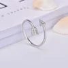 Buyee 925 Sterling Silver Fashion Ring Finger Light Zircon Contracted Cupid's Arrows Ring for Woman Party Fine Jewelry Circle 3