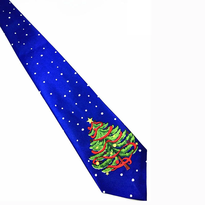 Стиль новогодний галстук мужские галстуки Рождественская елка характер галстуки модные шелковые галстуки для мужчин и женщин - Цвет: 3
