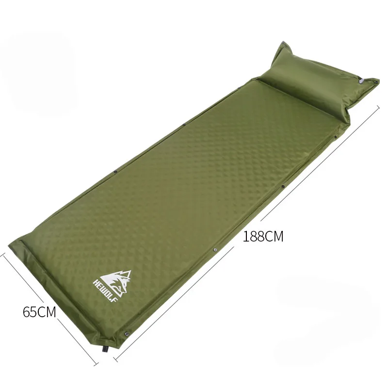 HEWOLF 2+1 Spliced Outdoor Thick 5cm Automatic Inflatable Cushion Pad Outdoor Tent Camping Mats Bed Mattress 2colors 5